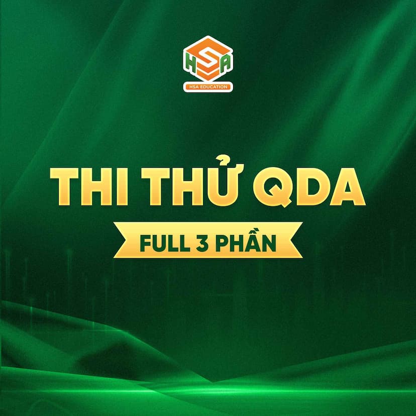 ĐỀ THI THỬ ĐÁNH GIÁ NĂNG LỰC QDA - BÀI THI SỐ 10